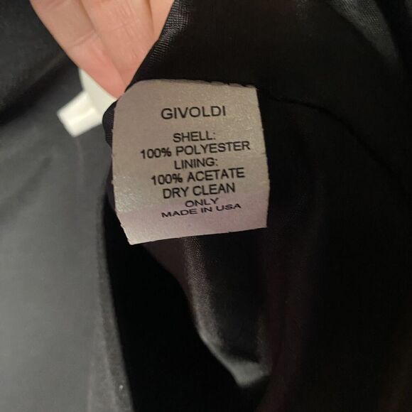 Vintage Givoldi Cout New York Women's Blazer Jacket Black  SZ 16 Made In USA - Picture 6 of 10